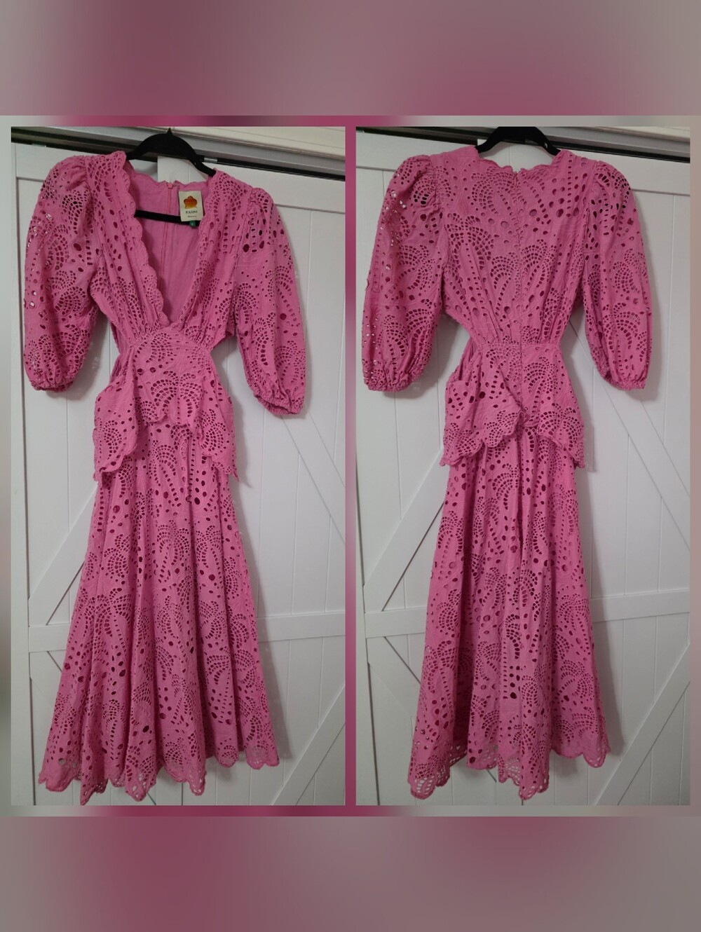 Farm Rio Pink Richilieur Mididress - Picture 7 of 7